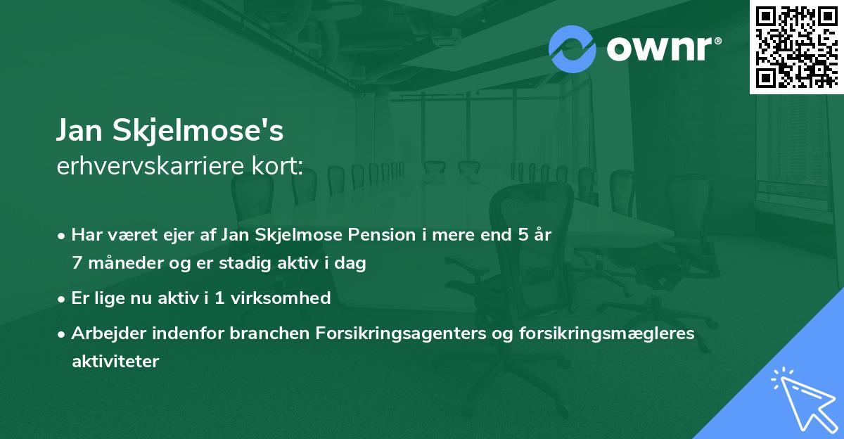 Jan Skjelmose's erhvervskarriere kort