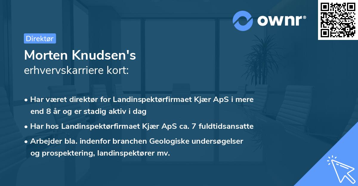 Morten Knudsen's erhvervskarriere kort