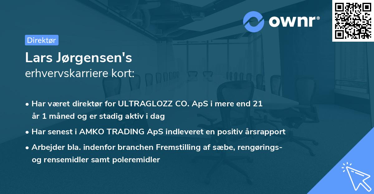 Lars Jørgensen's erhvervskarriere kort