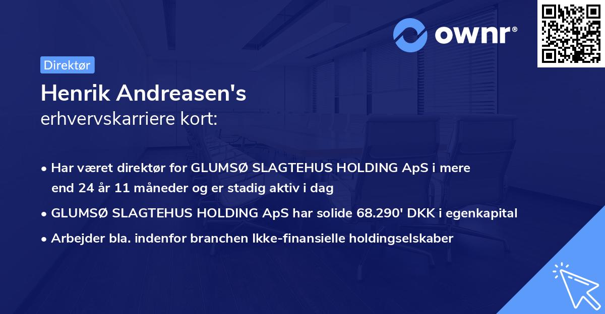 Henrik Andreasen's erhvervskarriere kort