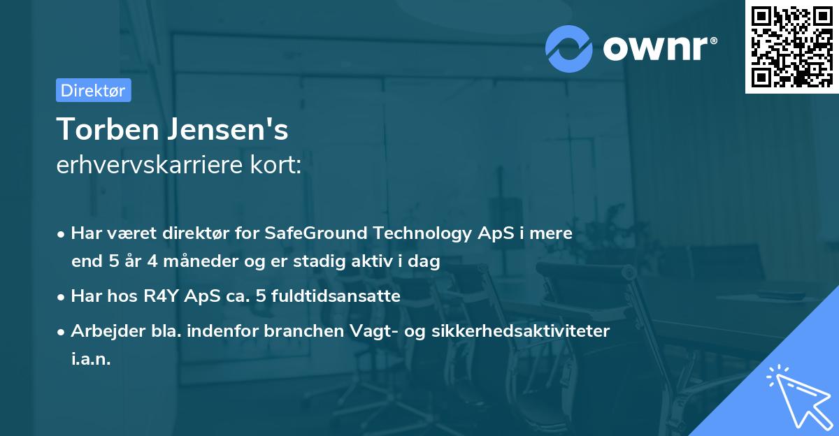Torben Jensen's erhvervskarriere kort