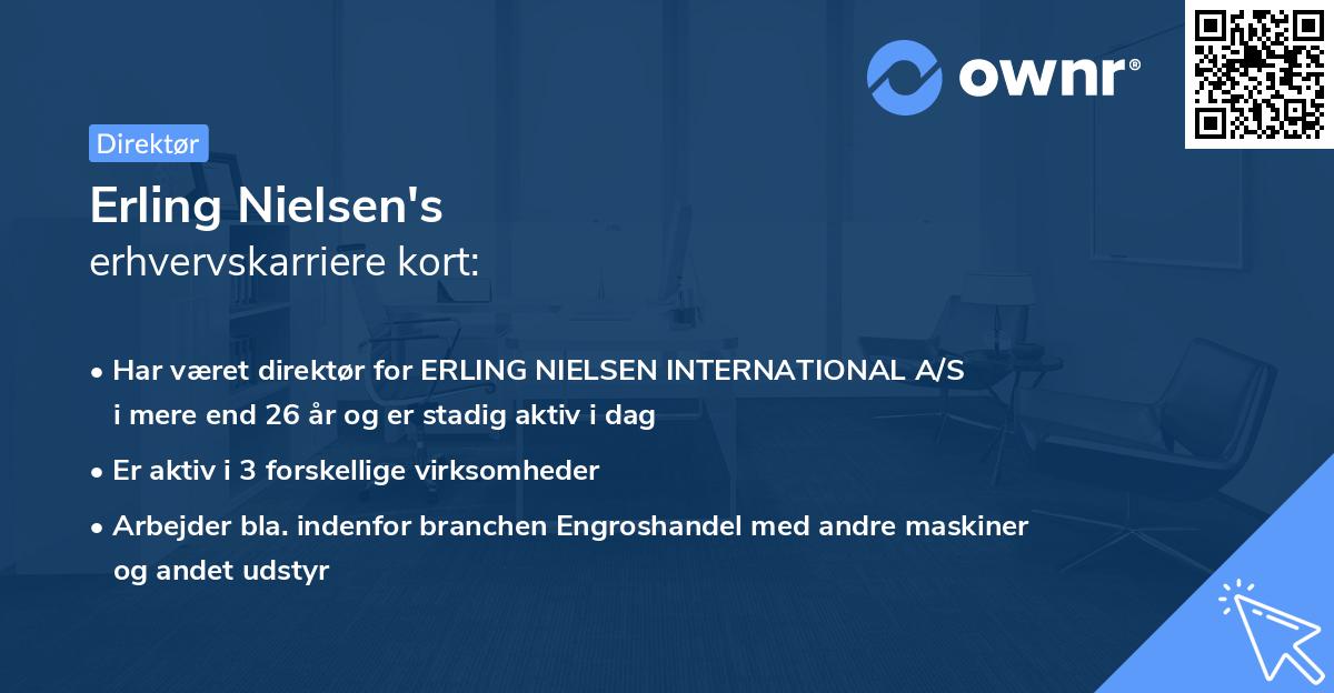 Erling Nielsen's erhvervskarriere kort