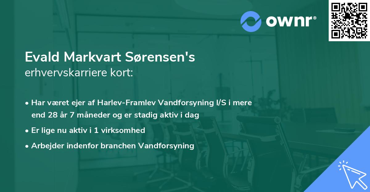 Evald Markvart Sørensen's erhvervskarriere kort