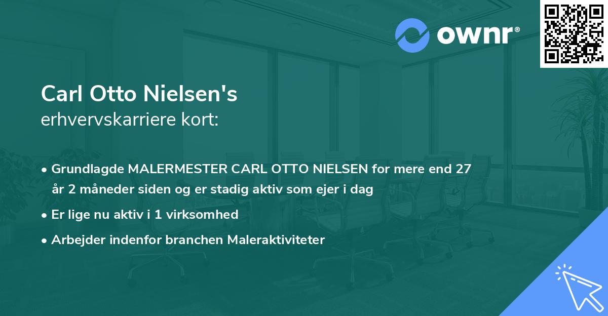 Carl Otto Nielsen's erhvervskarriere kort