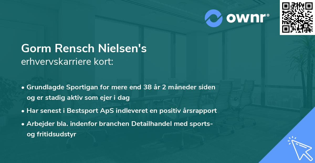 Gorm Rensch Nielsen's erhvervskarriere kort