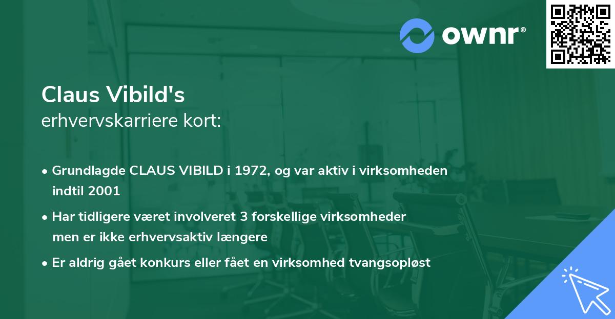 Claus Vibild's erhvervskarriere kort