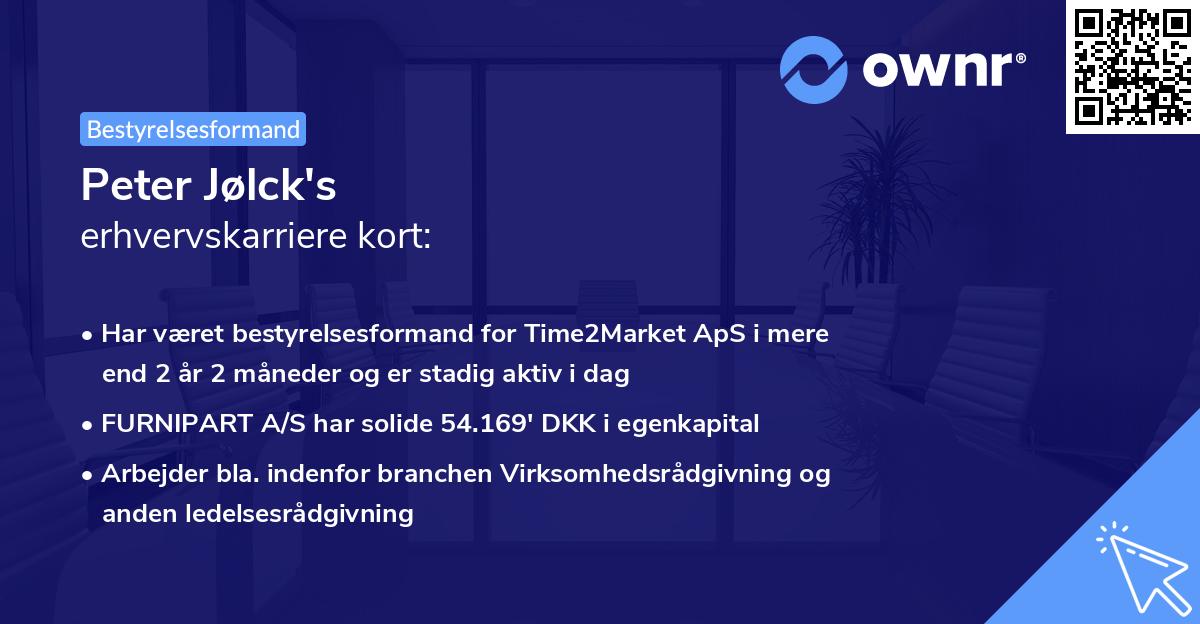 Peter Jølck's erhvervskarriere kort