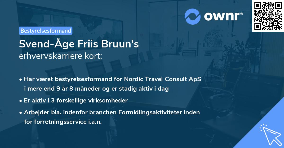 Svend-Åge Friis Bruun's erhvervskarriere kort