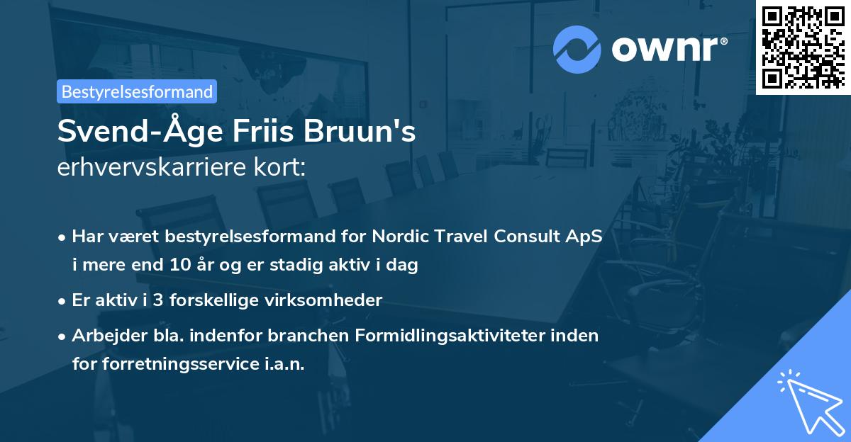 Svend-Åge Friis Bruun's erhvervskarriere kort