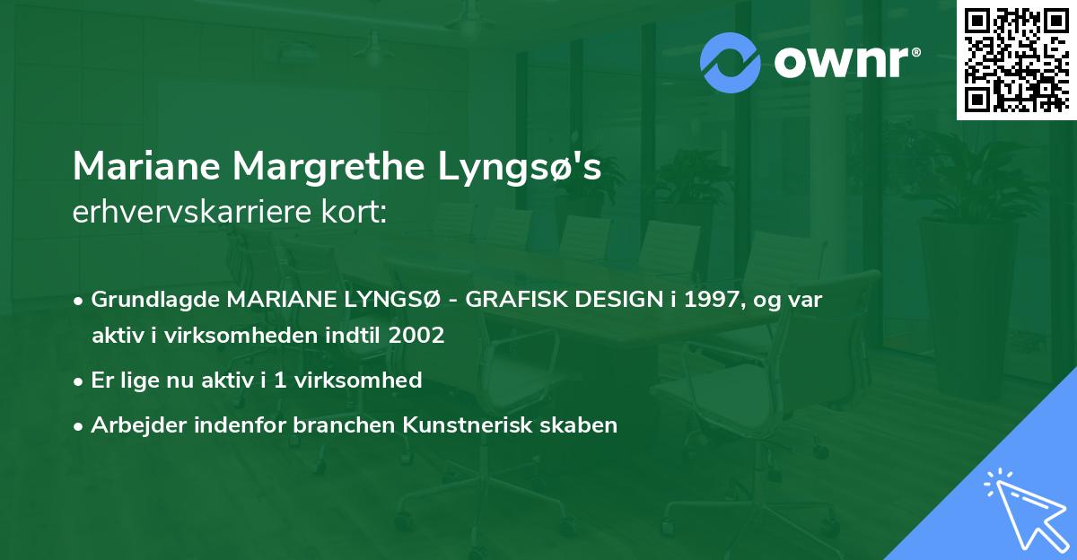 Mariane Margrethe Lyngsø's erhvervskarriere kort