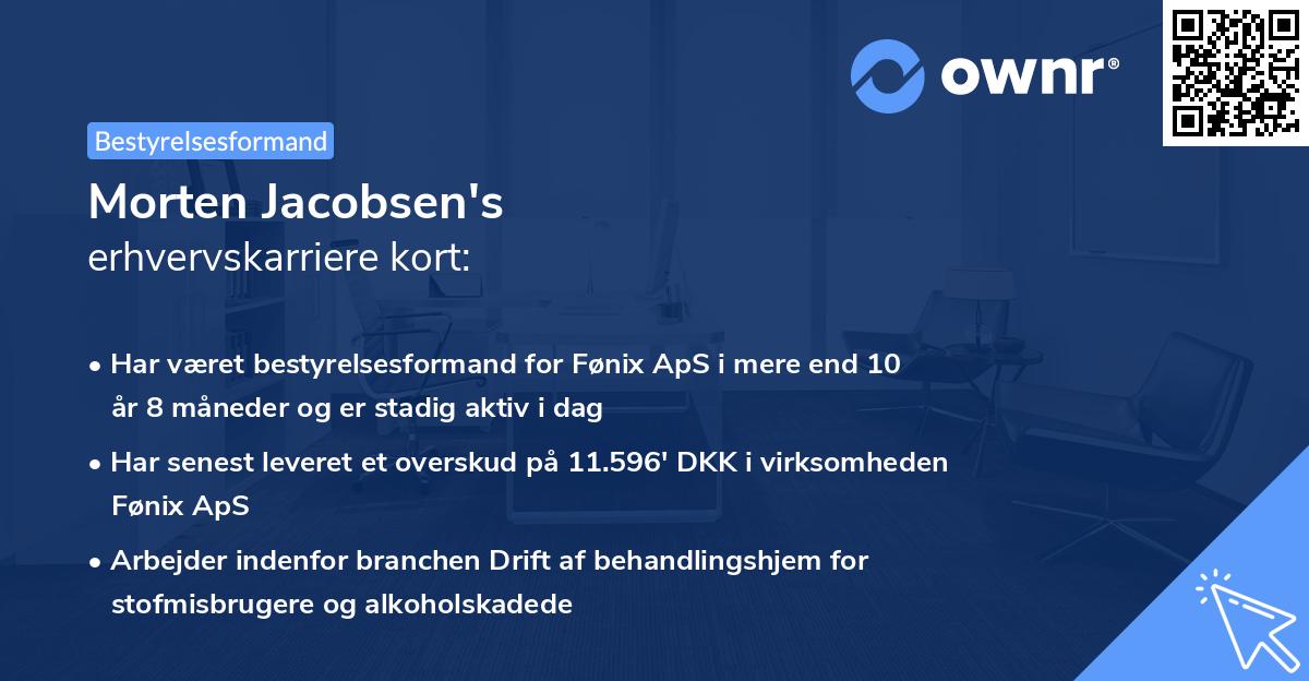 Morten Jacobsen's erhvervskarriere kort