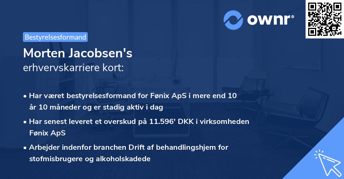 Morten Jacobsen's erhvervskarriere kort