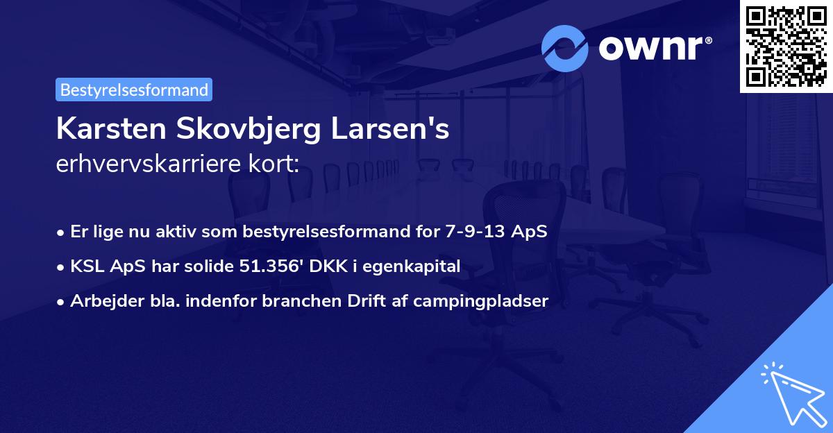 Karsten Skovbjerg Larsen's erhvervskarriere kort