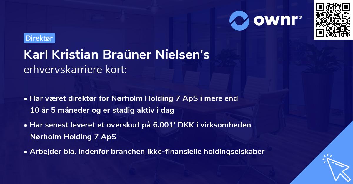 Karl Kristian Braüner Nielsen's erhvervskarriere kort