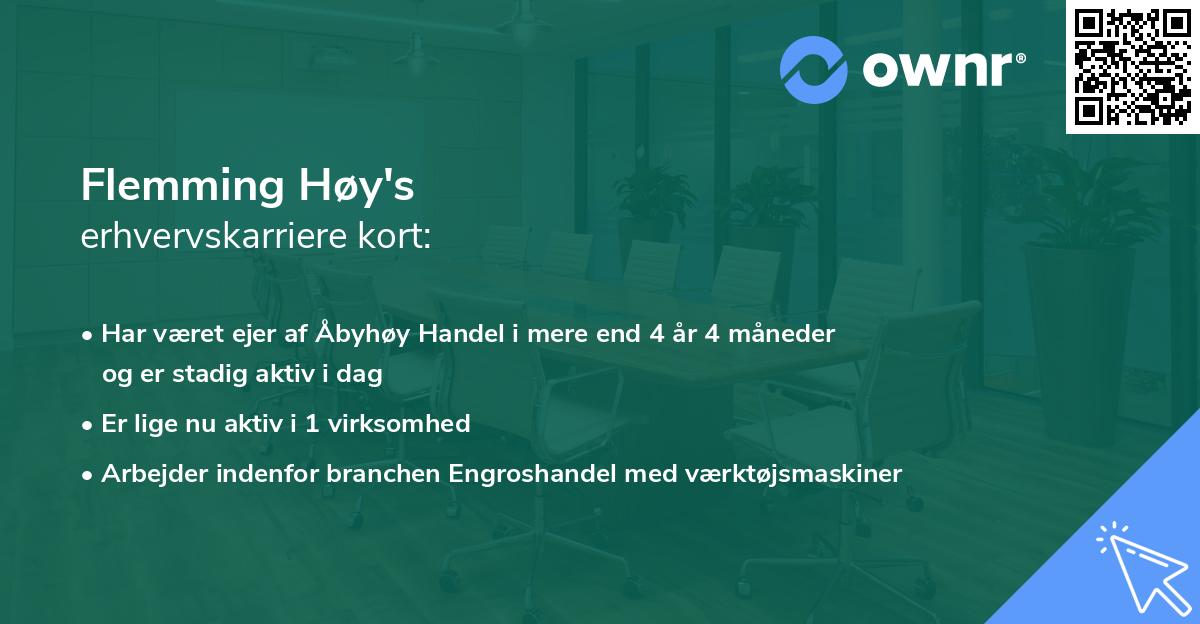 Flemming Høy's erhvervskarriere kort