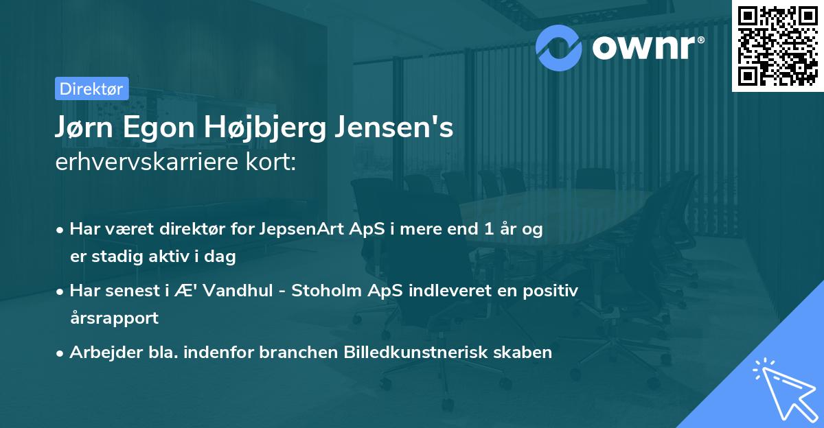 Jørn Egon Højbjerg Jensen's erhvervskarriere kort