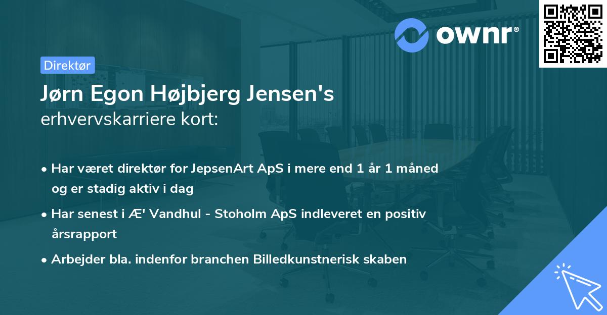 Jørn Egon Højbjerg Jensen's erhvervskarriere kort