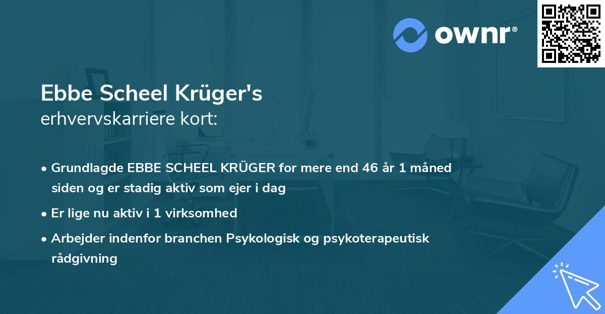 Ebbe Scheel Krüger's erhvervskarriere kort
