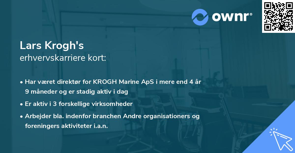 Lars Krogh's erhvervskarriere kort