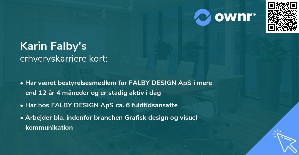 Karin Falby's erhvervskarriere kort