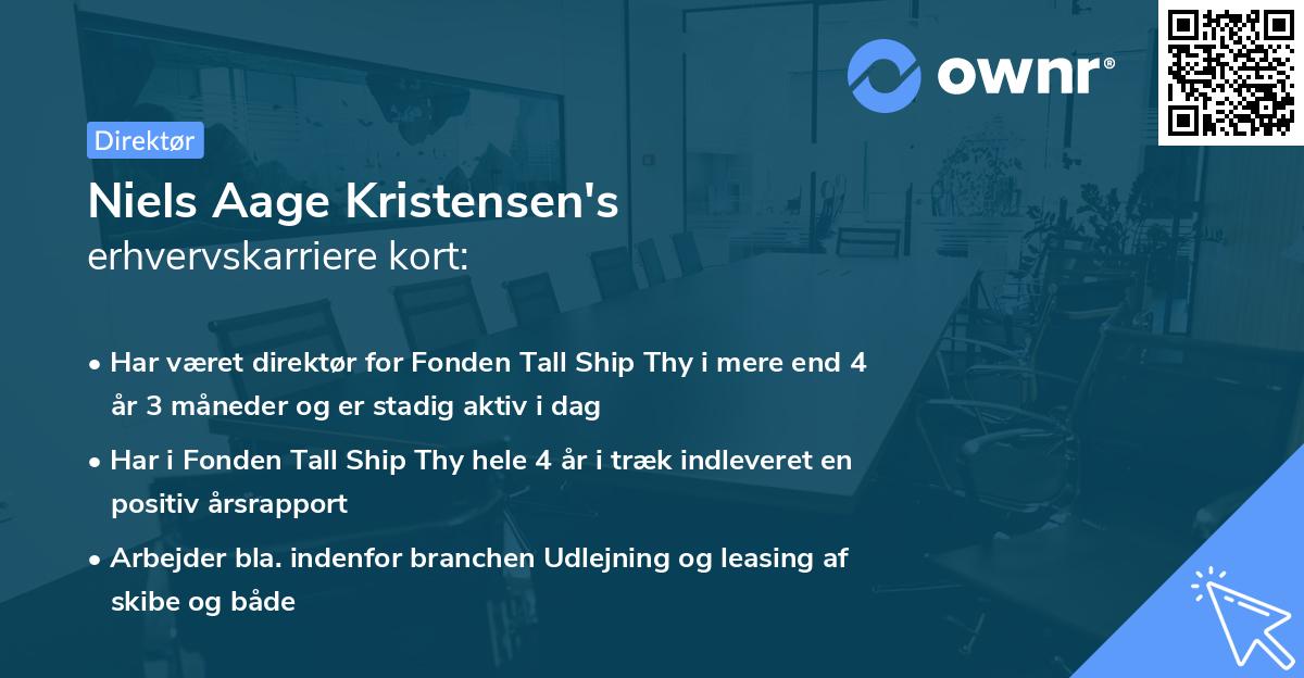 Niels Aage Kristensen's erhvervskarriere kort