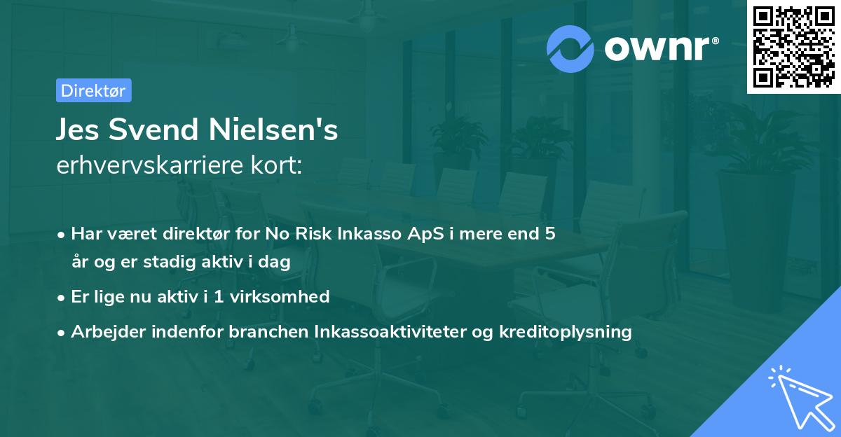Jes Svend Nielsen's erhvervskarriere kort