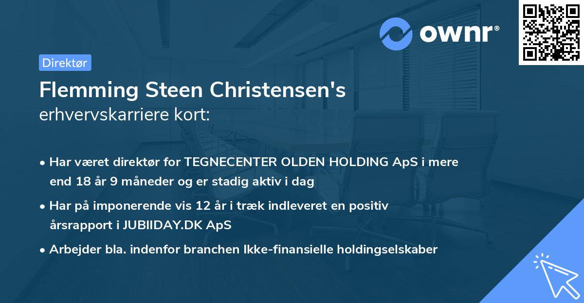 Flemming Steen Christensen's erhvervskarriere kort