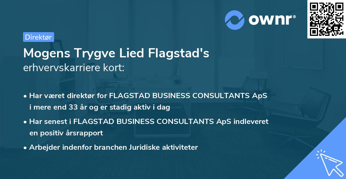 Mogens Trygve Lied Flagstad's erhvervskarriere kort