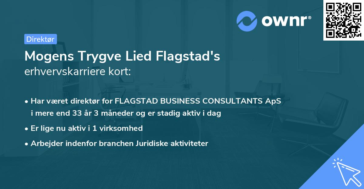 Mogens Trygve Lied Flagstad's erhvervskarriere kort