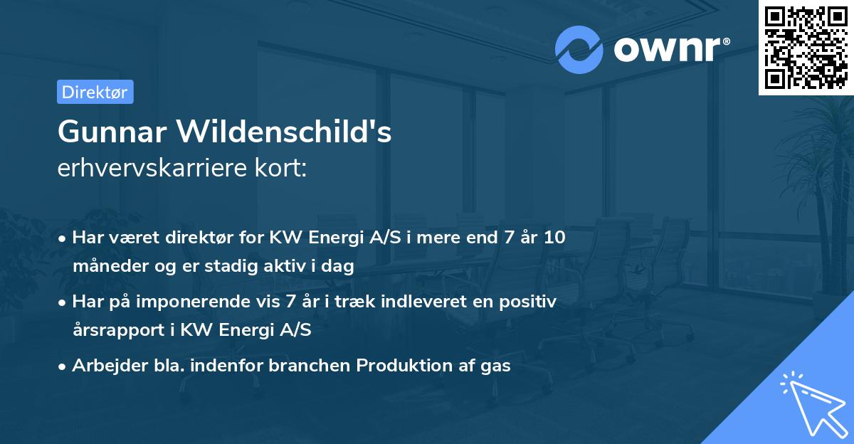 Gunnar Wildenschild's erhvervskarriere kort