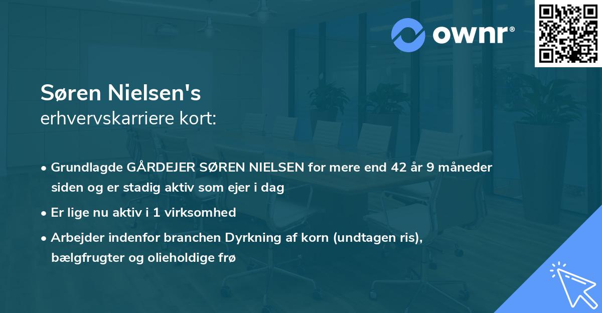 Søren Nielsen's erhvervskarriere kort