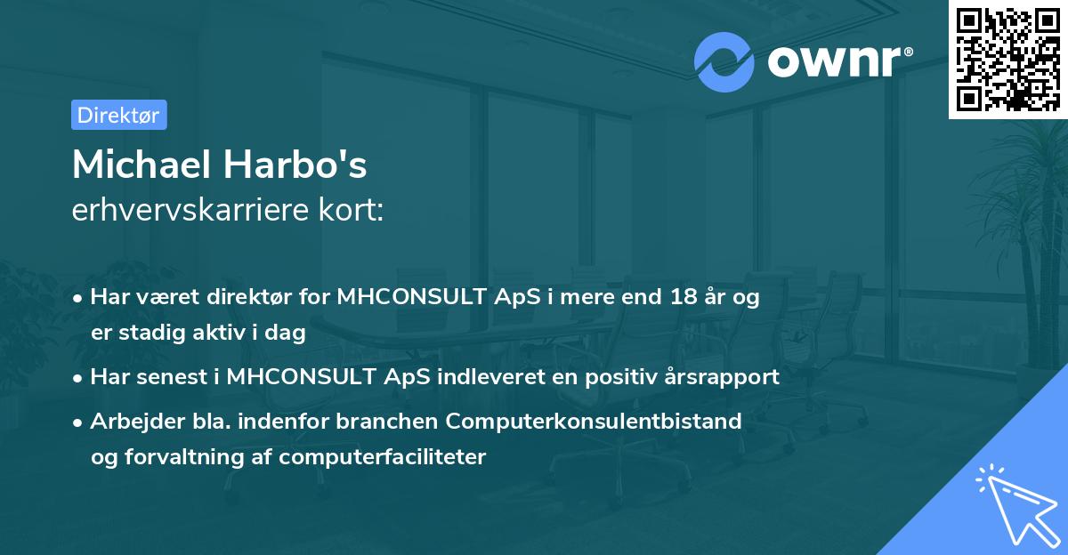 Michael Harbo's erhvervskarriere kort