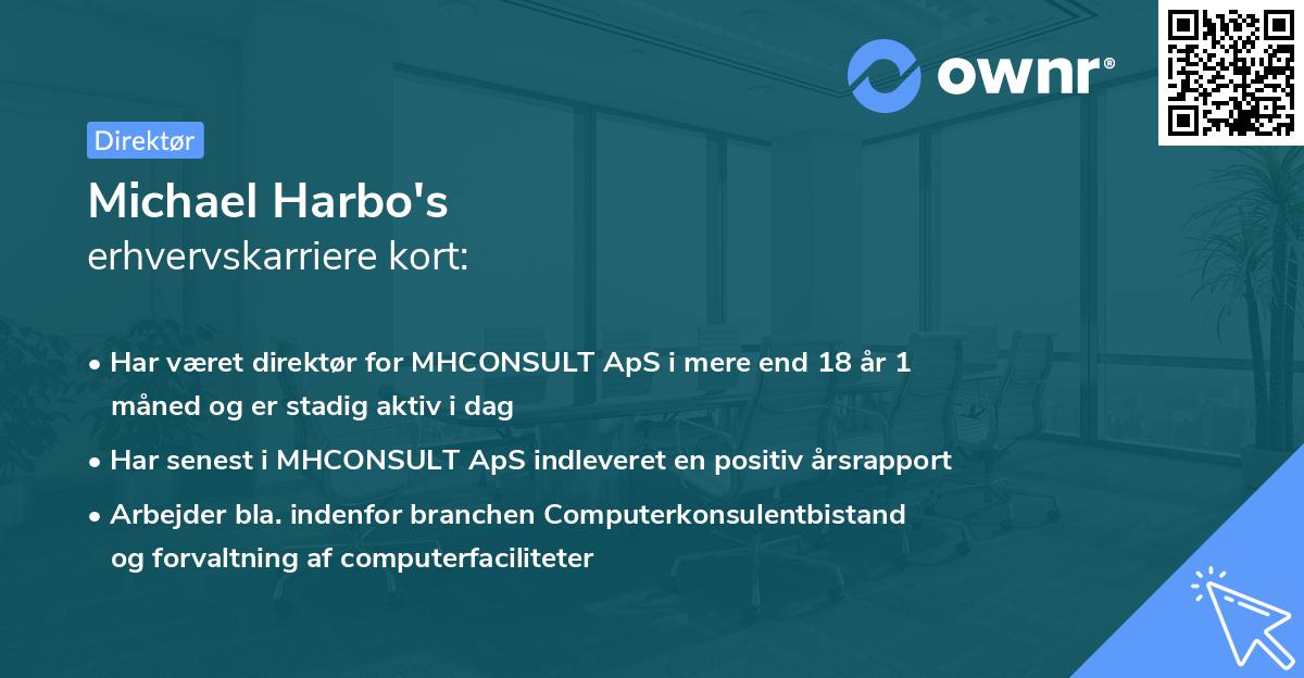 Michael Harbo's erhvervskarriere kort