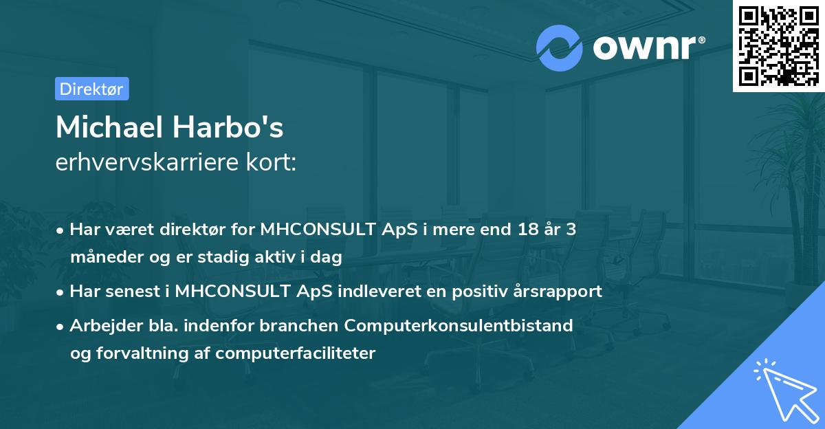 Michael Harbo's erhvervskarriere kort