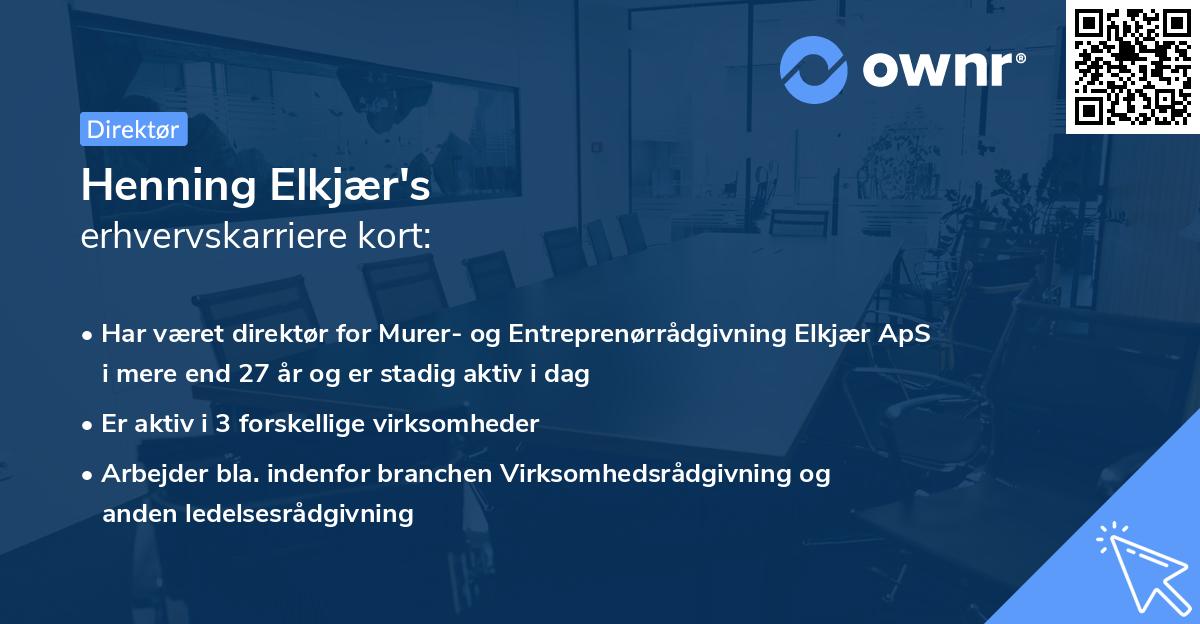 Henning Elkjær's erhvervskarriere kort