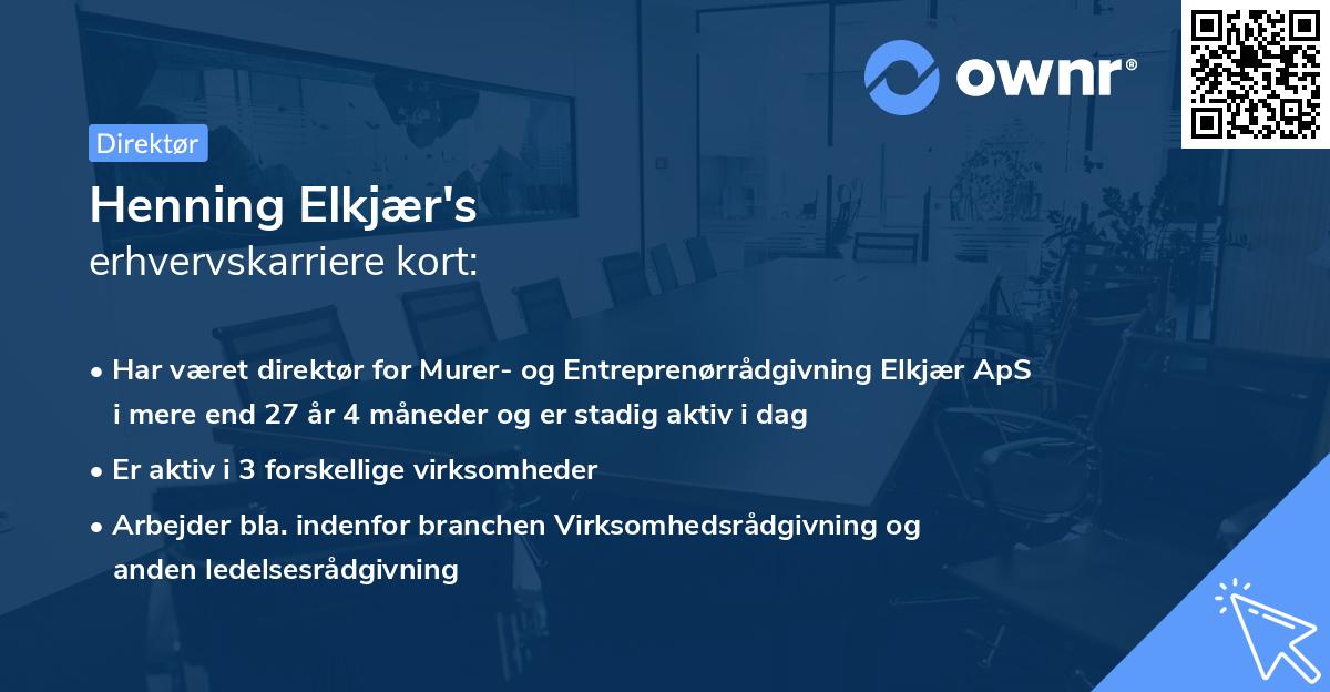 Henning Elkjær's erhvervskarriere kort