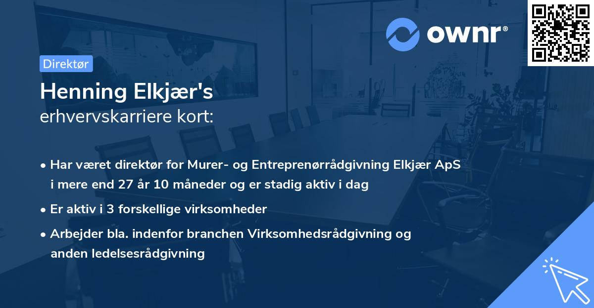 Henning Elkjær's erhvervskarriere kort