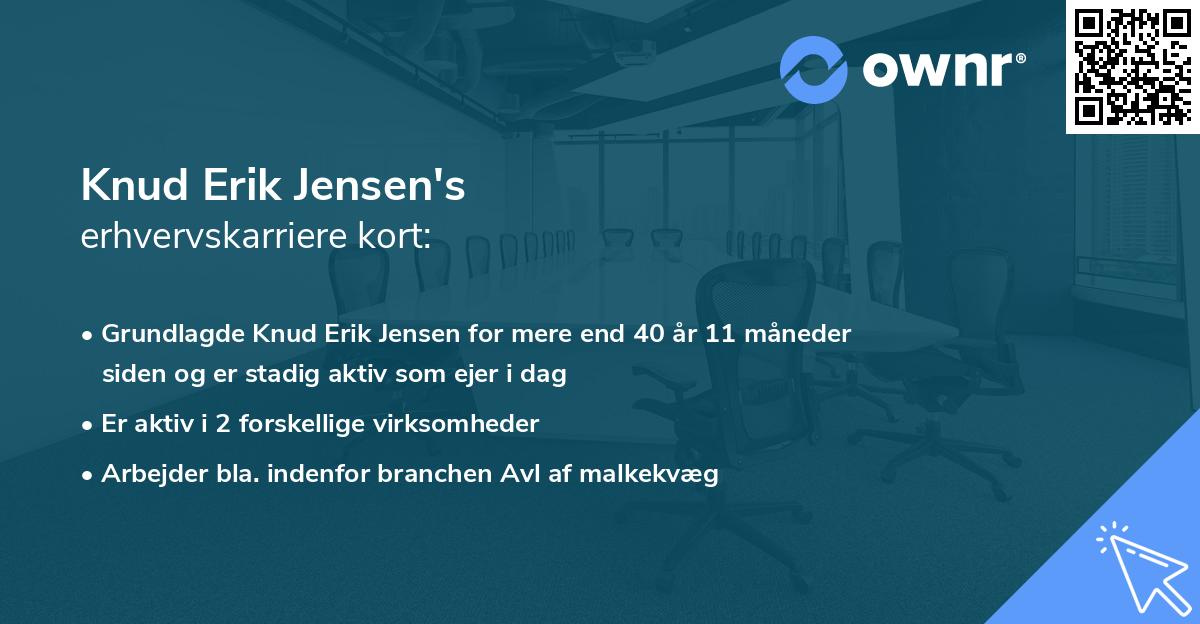 Knud Erik Jensen's erhvervskarriere kort