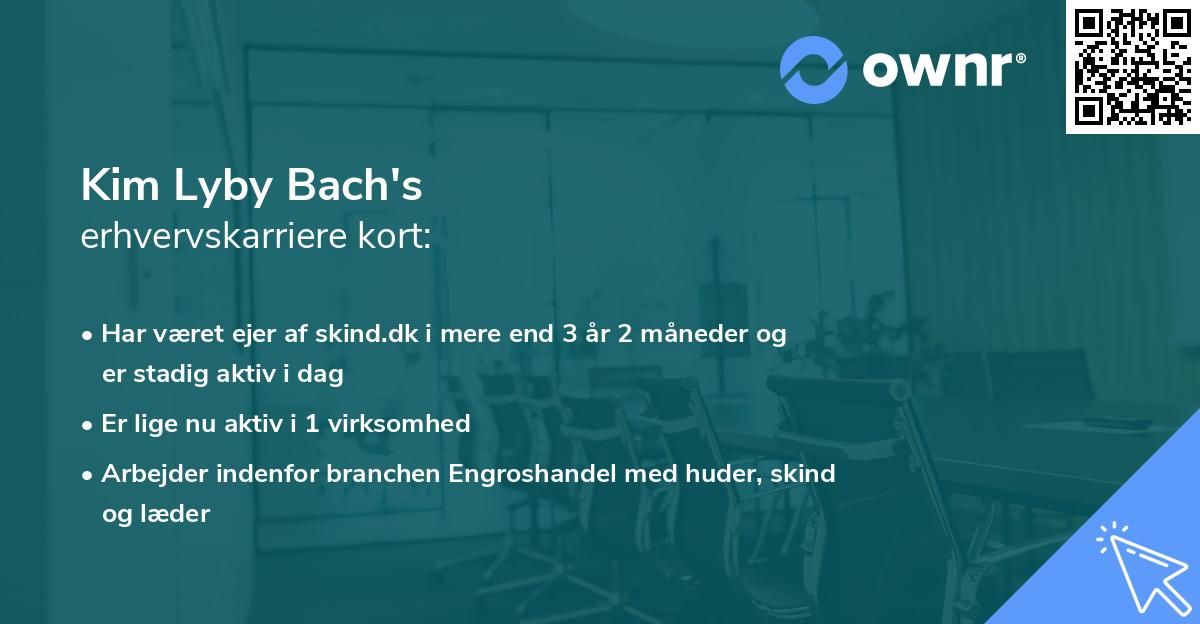 Kim Lyby Bach's erhvervskarriere kort