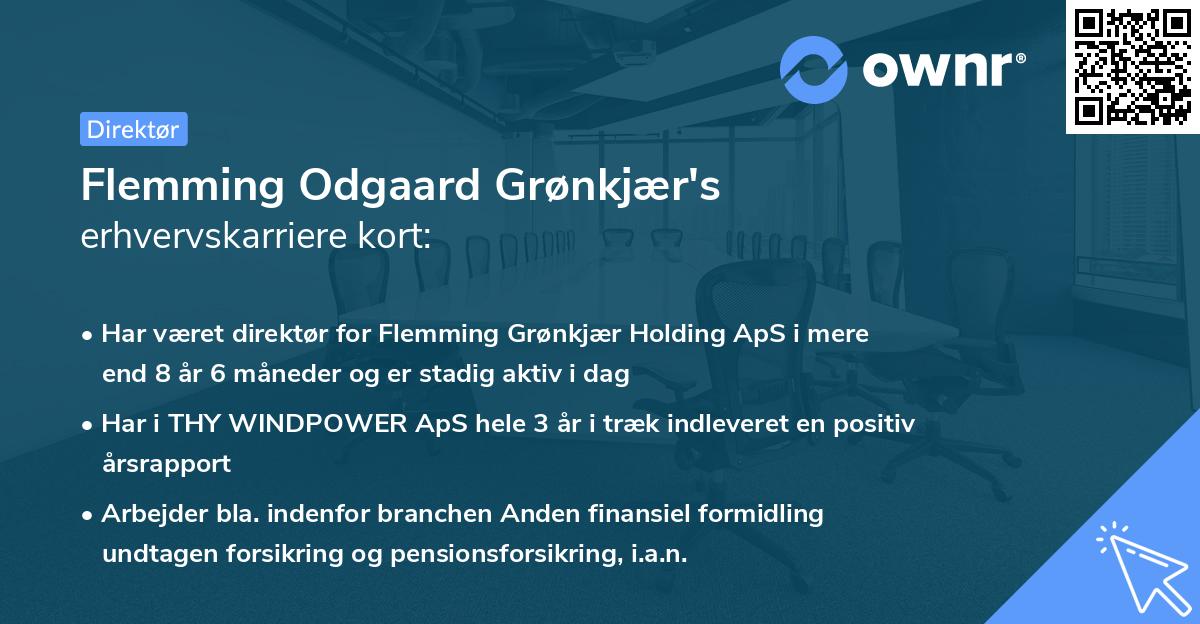 Flemming Odgaard Grønkjær's erhvervskarriere kort