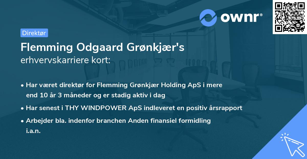 Flemming Odgaard Grønkjær's erhvervskarriere kort