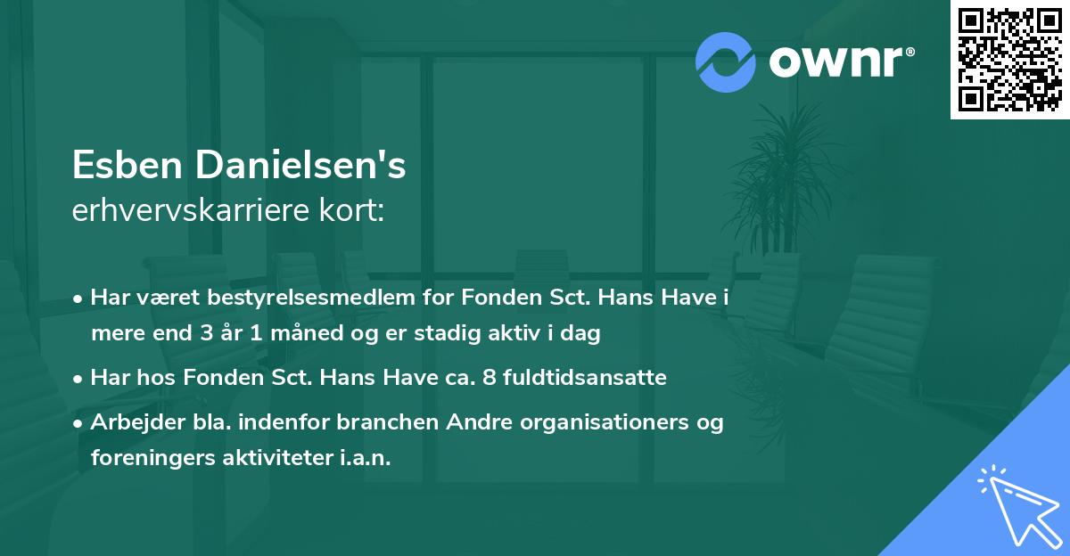 Esben Danielsen's erhvervskarriere kort