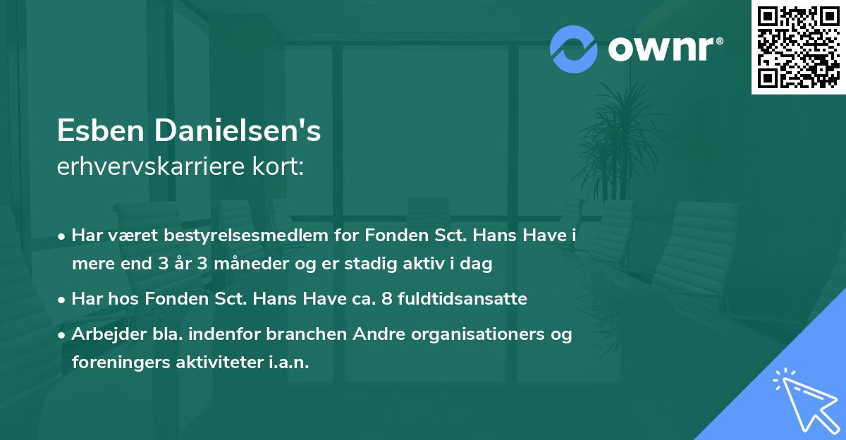 Esben Danielsen's erhvervskarriere kort