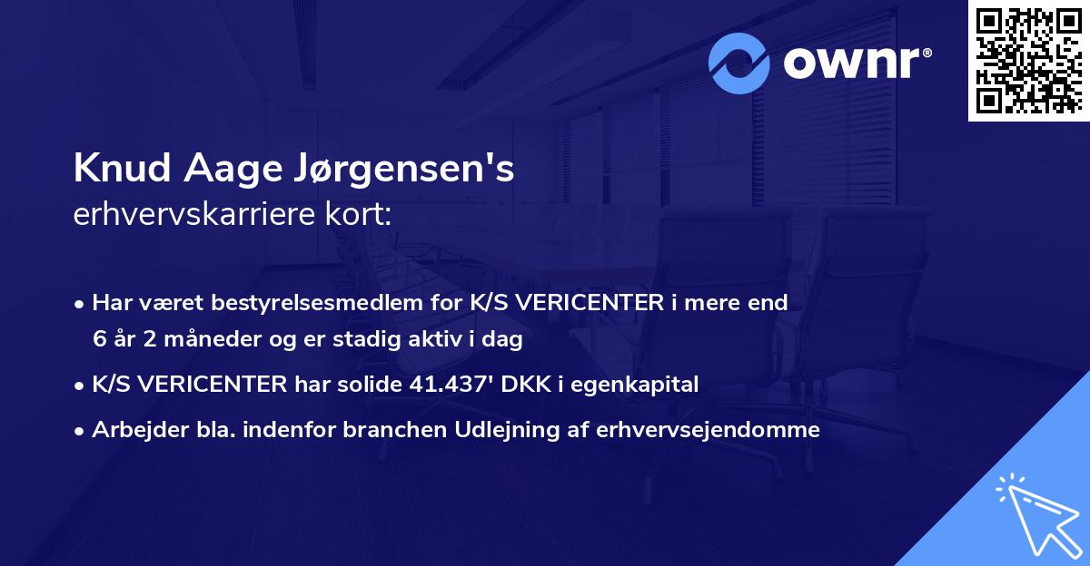 Knud Aage Jørgensen's erhvervskarriere kort