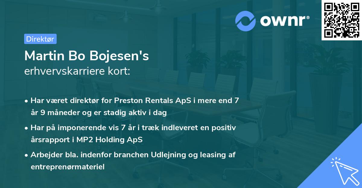 Martin Bo Bojesen's erhvervskarriere kort