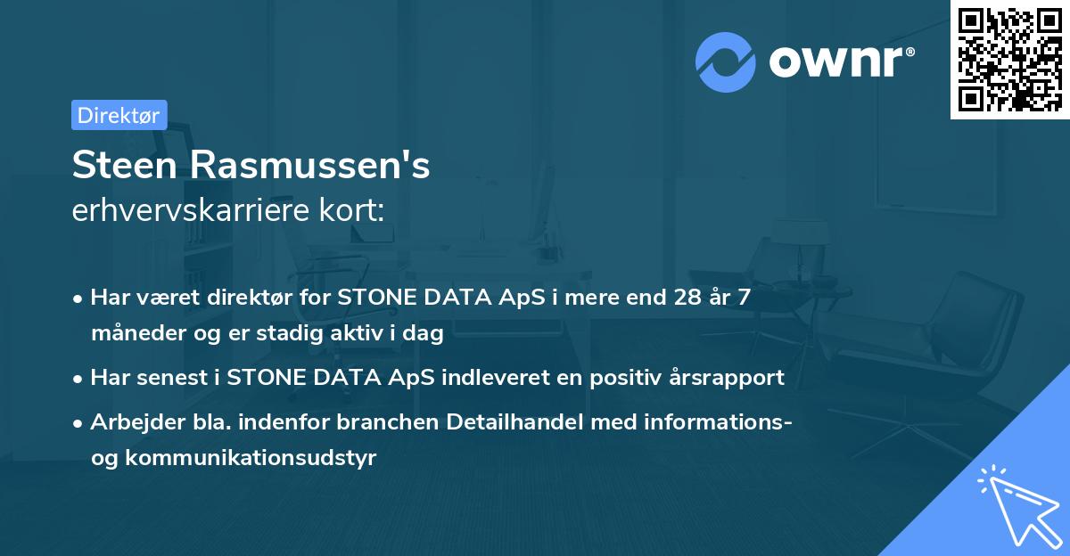 Steen Rasmussen's erhvervskarriere kort