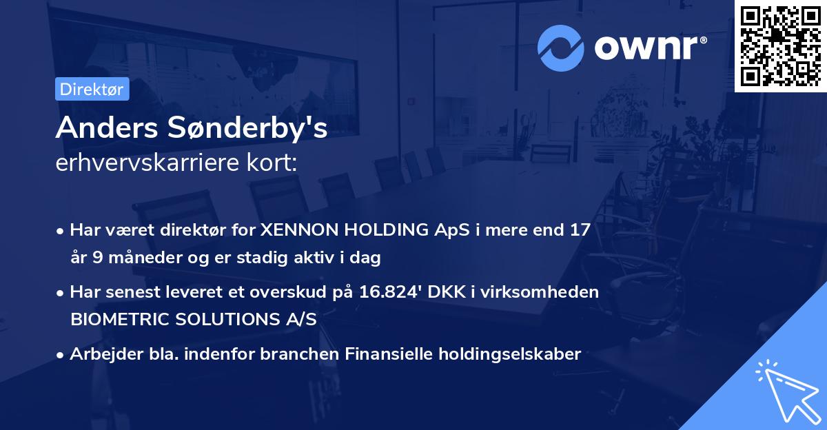 Anders Sønderby's erhvervskarriere kort