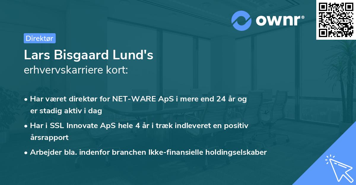 Lars Bisgaard Lund's erhvervskarriere kort