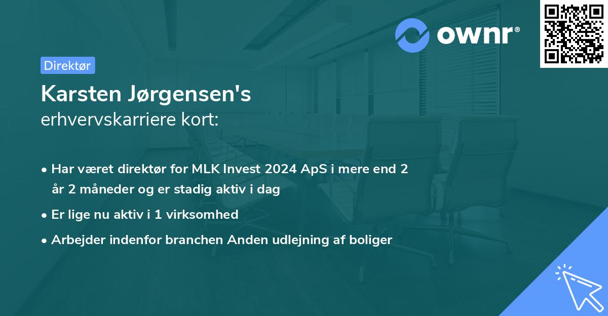 Karsten Jørgensen's erhvervskarriere kort