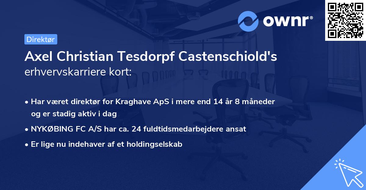 Axel Christian Tesdorpf Castenschiold's erhvervskarriere kort